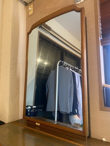 村上開明堂　木製ドレッサー(スツール付き)　鏡台　メイク台　化粧台　化粧机 村上開明堂 木製ドレッサー(スツール付き) 鏡台 メイク台 化粧台 化粧机