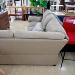 リユースのサカイ太田店★ジモティ割あり★  ソファー ベージュ H82×D190×W226 クリーニング済み OJ10233の画像