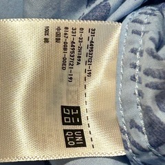 コラボ商品 UNIQLO×MARNI オーバーサイズプリントシャツ メンズ S チェック柄 ボタンダウン ブルー 青の画像