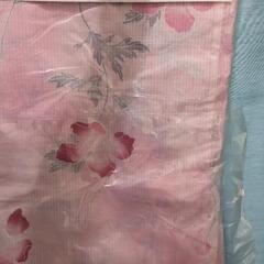 小花柄ピンク浴衣帯セットの画像