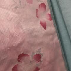 小花柄ピンク浴衣帯セットの画像