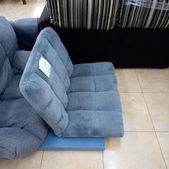 リユースのサカイ太田店★ジモティ割あり★  座椅子ソファー グレー H53×D53×W90 クリーニング済み OJ10236の画像