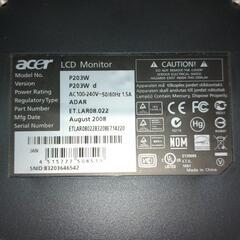 Acer P203W モニターの画像