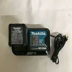 【北見市発】ヤマダ YAMADA バッテリー式グリースガン EG-400BⅡ 緑 マキタ makita 充電器 DC10SA バッテリ BL1040B (D6447mwraYM)の画像