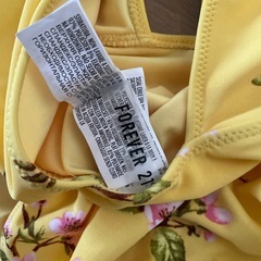イエロー 花柄 水着 FOREVER 21 Mサイズの画像