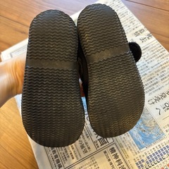 3can4on 黒パンプス　マジックテープ　16.0cmの画像