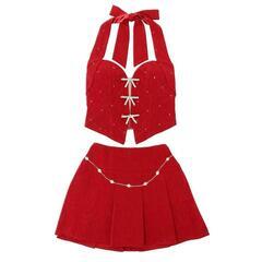 Anier ROBE. アニエルローブ リボン スエードフレアセットアップドレス ROBE de FLEURS ローブドフルール キャバドレスの画像