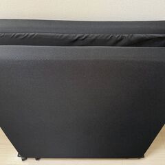 【セット販売】ニトリ ソファになるマットレス（グレー）＋アイリスオーヤマ 折りたたみベッド（ブラック）の画像