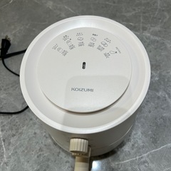 コイズミ ノンフライクッカー コンパクト レシピブック付属 ホワイト KNF-0700/Wの画像