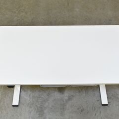 ≪yt1985ジ≫ 美品 FLEXISPOT/フレキシスポット 電動昇降デスク EG1 ホワイト 幅120cm 奥行60cm スタンディングデスク 中古家具/宮城県仙台市 70718-13の画像