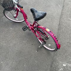リサイクルショップどりーむ天保山店　No350 自転車　キッズ　２０インチ　鍵付き　ピンクの画像