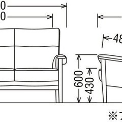 カリモク家具 ZW3703E570 ソファ／3人掛けソファ  ブルー　高級家具の画像