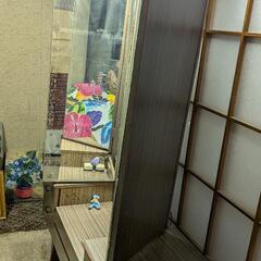 昭和レトロ　三面鏡　鏡台の画像