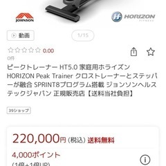 ピークトレーナー HT5.0 家庭用ホライズン HORIZON Peak Trainer クロストレーナーとステッパーが融合 SPRINT8プログラム搭載 ジョンソンヘルステックジャパの画像