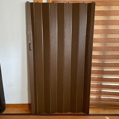 木目調 パネルパーティション 間仕切り パネルドア ダークオークの画像