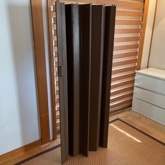 木目調 パネルパーティション 間仕切り パネルドア ダークオークの画像