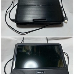 GREEN HOUSE 9型ワイドポータブルDVD／CDプレイヤー の画像