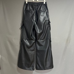  Rick Owens leather cargo pants 46の画像