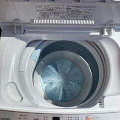 アクア 全自動洗濯機 ホワイト AQW-S6M-W [洗濯6.0kg /簡易乾燥(送風機能) /上開き] リサイクルショップ宮崎屋　住吉店25.7.28の画像
