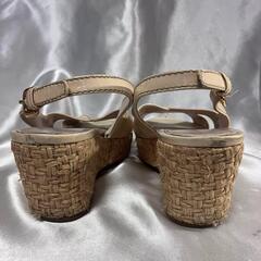 PRADA プラダ ジュートウェッジソールサンダル パテントレザー 夏レディースサンダルの画像