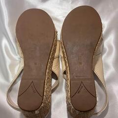 PRADA プラダ ジュートウェッジソールサンダル パテントレザー 夏レディースサンダルの画像