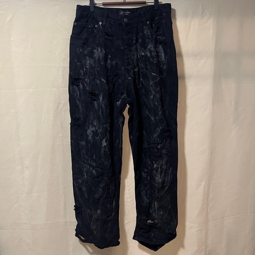 BALENCIAGA SUPER DESTROYED BAGGYパンツ　ブラック