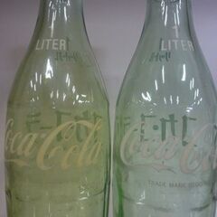 昭和レトロ Coca-Cola 1L×2本 190ml×2本 空き瓶 4本セット コカ・コーラ 空瓶 コレクション インテリア オブジェ 札幌市東区 新道東店の画像