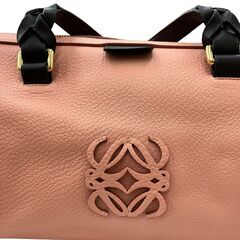 186005 現状品 LOEWE ロエベ LOEWE ボストンバッグ ピンク レザー レディース [A1000023939980A]の画像