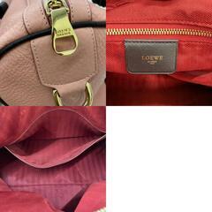 186005 現状品 LOEWE ロエベ LOEWE ボストンバッグ ピンク レザー レディース [A1000023939980A]の画像