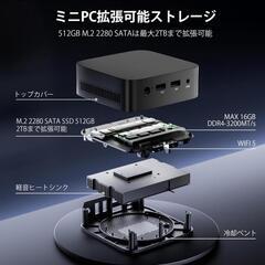 ミニpc 第12世代インテルTwin Lake-N150 minipc 16GBの画像