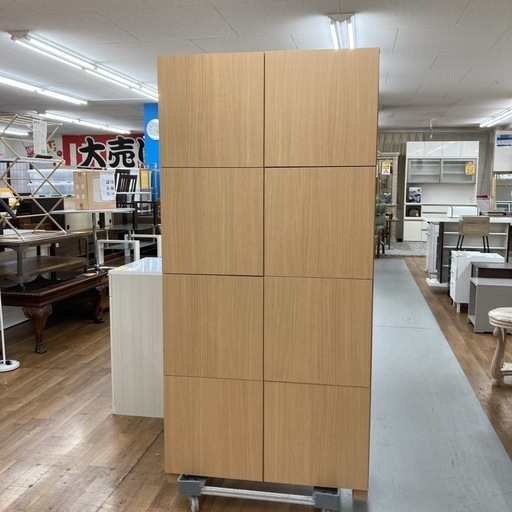 ジモティのみ！10月末までの限定価格！S739 ⭐ 大容量 シューズボックス 下駄箱 玄関収納 ハイタイプ 幅88cm USED