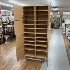 ジモティー限定価格！S739 ⭐ 大容量 シューズボックス 下駄箱 玄関収納 ハイタイプ 幅88cm USEDの画像