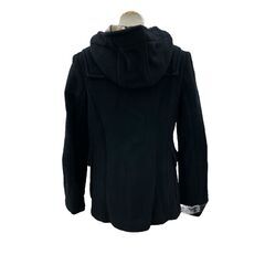 186005 現状品 BURBERRY  バーバリー ダッフルコート 黒 裏地チェック [A1000025388656A]の画像