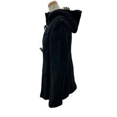 186005 現状品 BURBERRY  バーバリー ダッフルコート 黒 裏地チェック [A1000025388656A]の画像