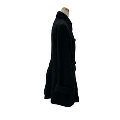 186005 現状品 BURBERRY BLUE LABEL バーバリー ブルーレーベル ロングコート 黒  裏地チェック レディース [A1000025388649A]の画像