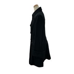 186005 現状品 BURBERRY BLUE LABEL バーバリー ブルーレーベル ロングコート 黒  裏地チェック レディース [A1000025388649A]の画像