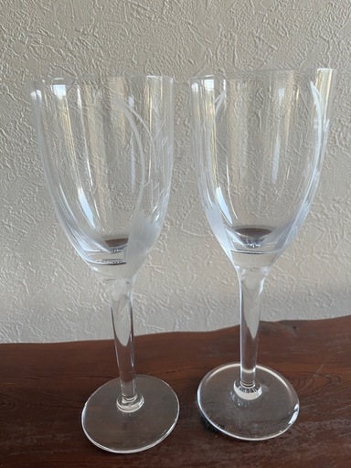 LALIQUE ラリッククリスタルシャンパンフルートアンジュ2客