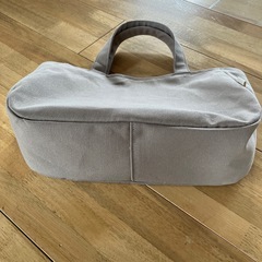 【ハンドメイド】帆布トートバッグ グレージュ 新品未使用0728の画像