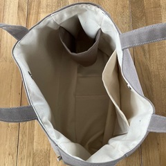 【ハンドメイド】帆布トートバッグ グレージュ 新品未使用0728の画像