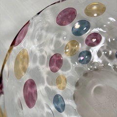 ボヘミアングラス 水玉 ボウルの画像