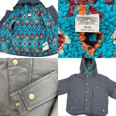 186000 現状品 patagonia パタゴニア キッズ服・トップス（100㎝～） Boys' Infurno Jacket　ボーイズ インファーノジャケット XS ネイビー キッズ　まとめ売り2点 ナイロン/ポリエステル キッズ [A1000025388380A]の画像