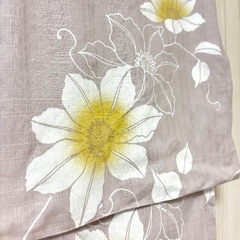 新品未使用 ベージュ 浴衣 フリーサイズ 綿100%の画像