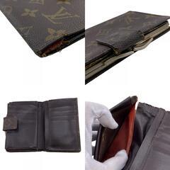ルイヴィトン LOUIS VUITTON 二つ折り財布 激レア ヴィンテージ USA製 がま口 ヴィエノワ under license刻印 ブラウンの画像