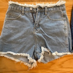 デニムショートパンツ ２枚セットの画像