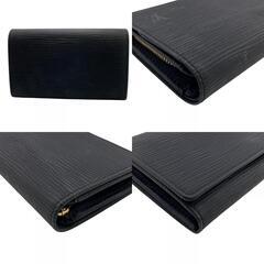 ルイヴィトン LOUIS VUITTON 二つ折り財布 エピ ポルトモネ ビエ トレゾール 二つ折り財布 M63502 ブラックの画像