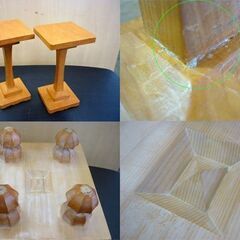 ☆将棋セット 脚付き将棋盤 5寸 50号 36cm×33cm 本寸 駒 了赤作 つげ上彫 駒台2個 一本足 音受け有り 厚さ14.8cm ヘソ有り 札幌 北20条店の画像