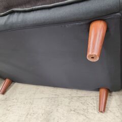 J1164【リユースのサカイ柏店】二人掛けソファ　ブラック　クリーニング済　の画像