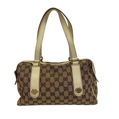 グッチ GUCCI ハンドバッグ GGキャンバス ブラウンの画像