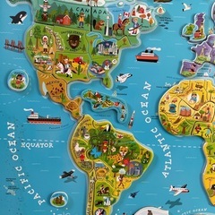 ワールドマップ　マグネットパズル　の画像