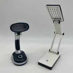 stp-3318 コンパクト　ライト　2点セット　デスクライト　LED 手元ライト　コンパクト　折りたたみ　持ち運び　テーブルライト　デスクランプ　デスクスタンド　電気スタンド　読書　勉強　読書灯　の画像